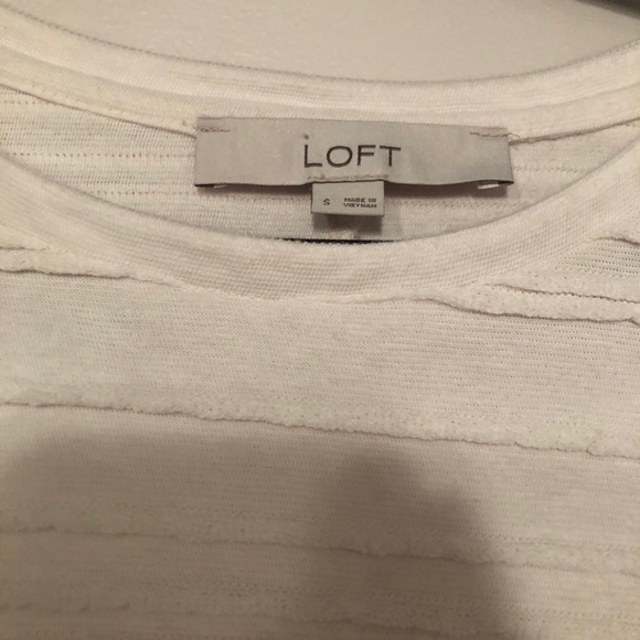 NWOT LOFT Stripped Knitted Blouse - Picture 3 of 5